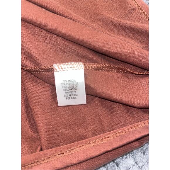 Simply Vera Vera Wang Rusty Copper Scooped Neck Sleeveless Top Size XL NWT - Picture 4 of 5